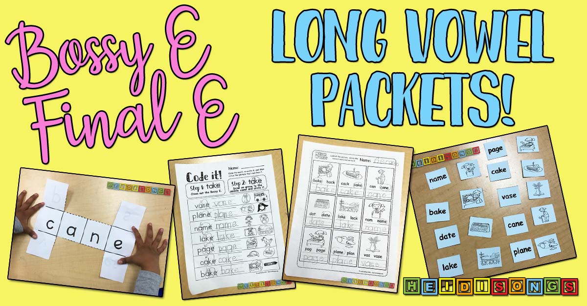 NEW Bossy E/Final E Long Vowel Packets!