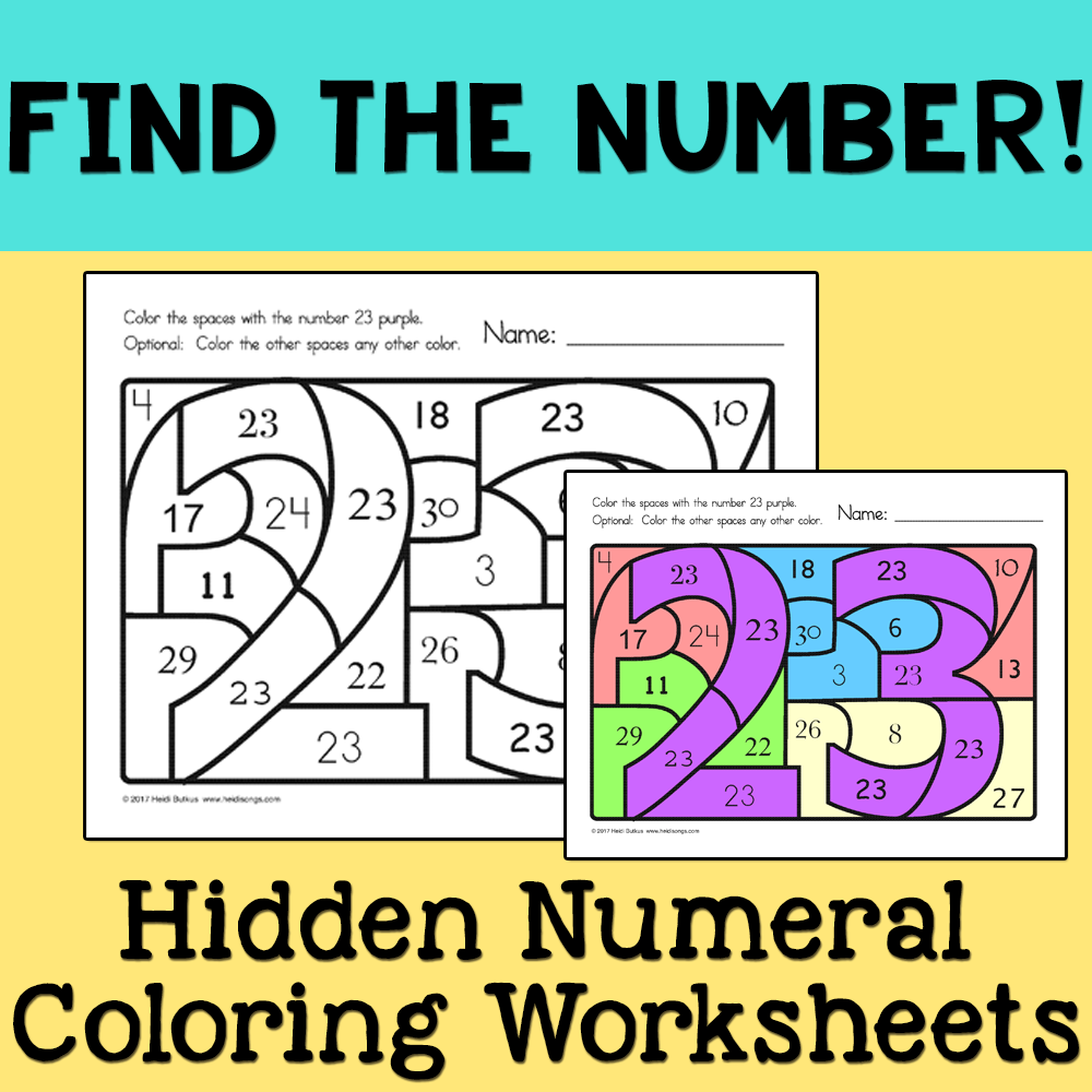 Find the Number! 1-30 Worksheets