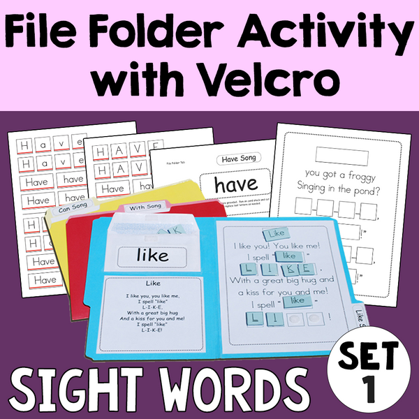 Sight Words 1 - Velcro Book Manipulative