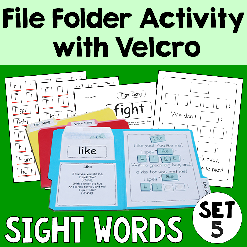 Sight Words 5 - Velcro Book Manipulative