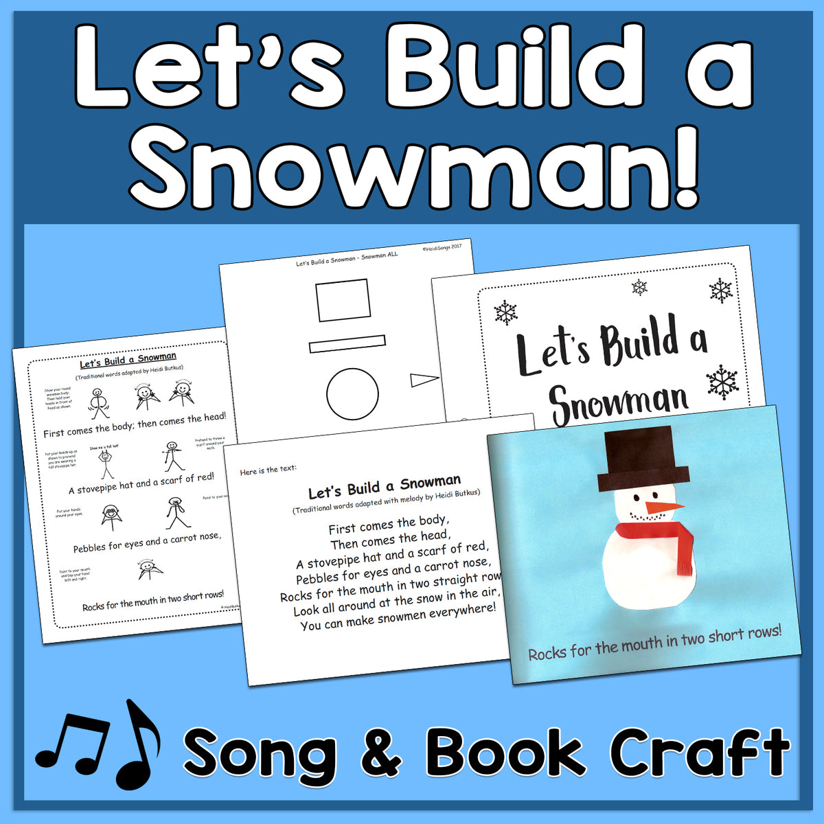 Let's Build a Snowman Song & Book Craft