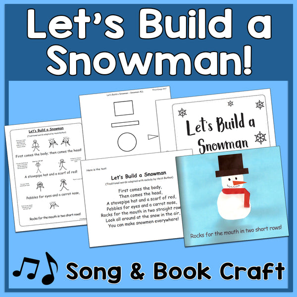 Let's Build a Snowman Song & Book Craft