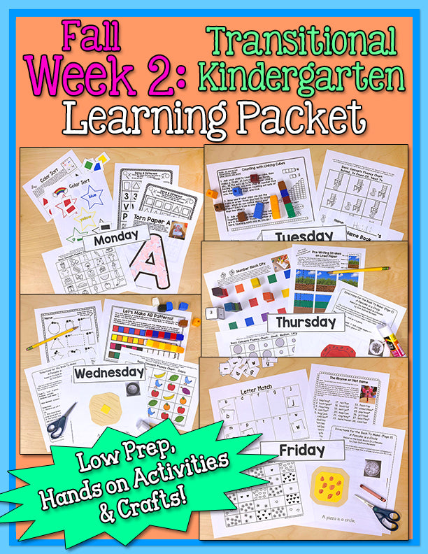 TK Weekly Learning Packet: Fall - Week 2