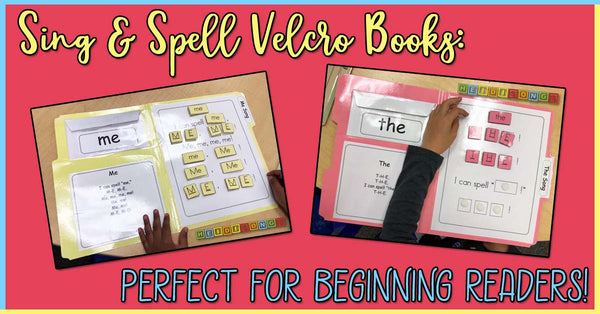 Sing & Spell Velcro Books:  Perfect for Beginning Readers!