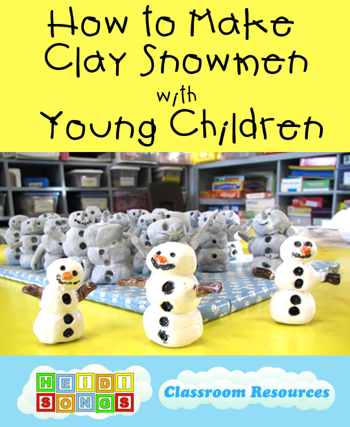How to Make Clay Snowmen with Young Children