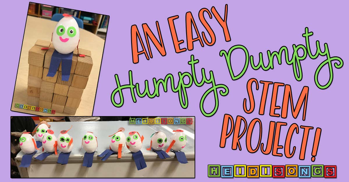 Humpty Dumpt STEM Project! Heidisongs, TK, kindergarten, easy, DIY