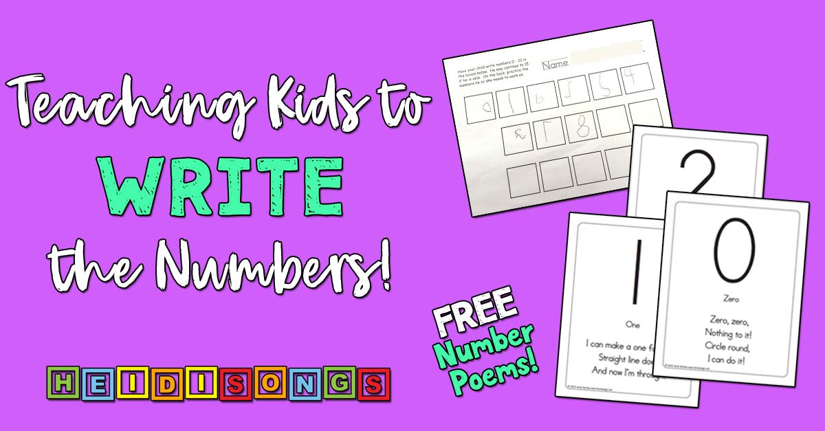 Teaching Kids to WRITE the Numbers! – FREE Number Poems!