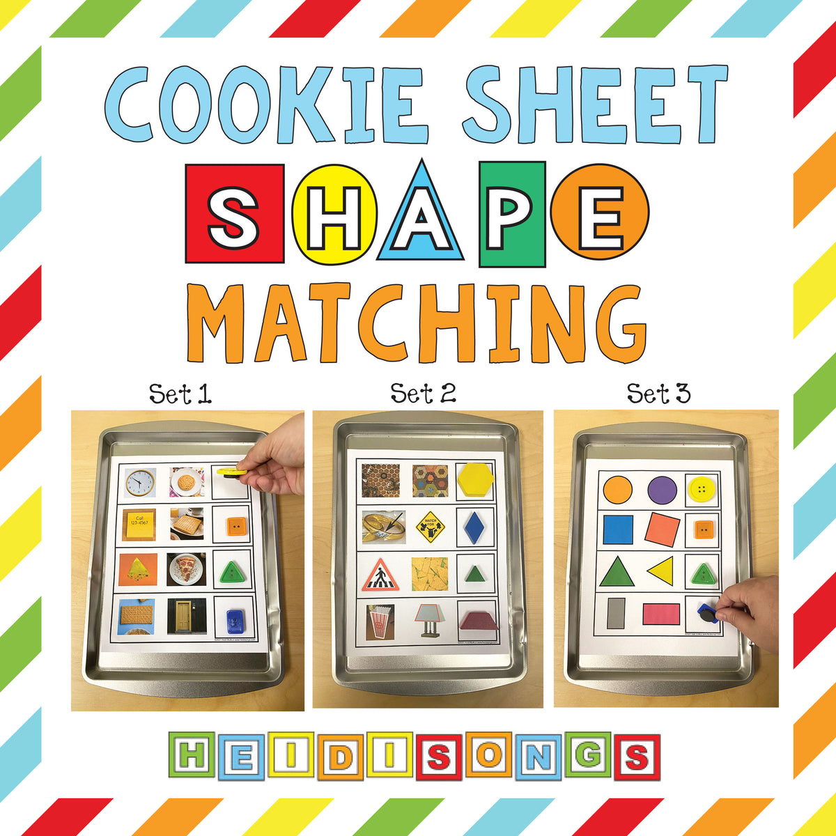 Cookie Sheet Shapes Matching Activities