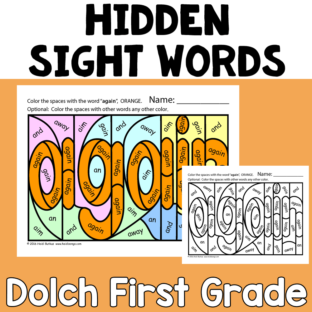 Dolch Hidden Sight Word Worksheets