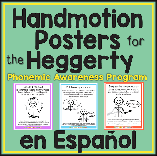 Handmotion Posters to Supplement the Heggerty Phonemic Awareness Program en Español