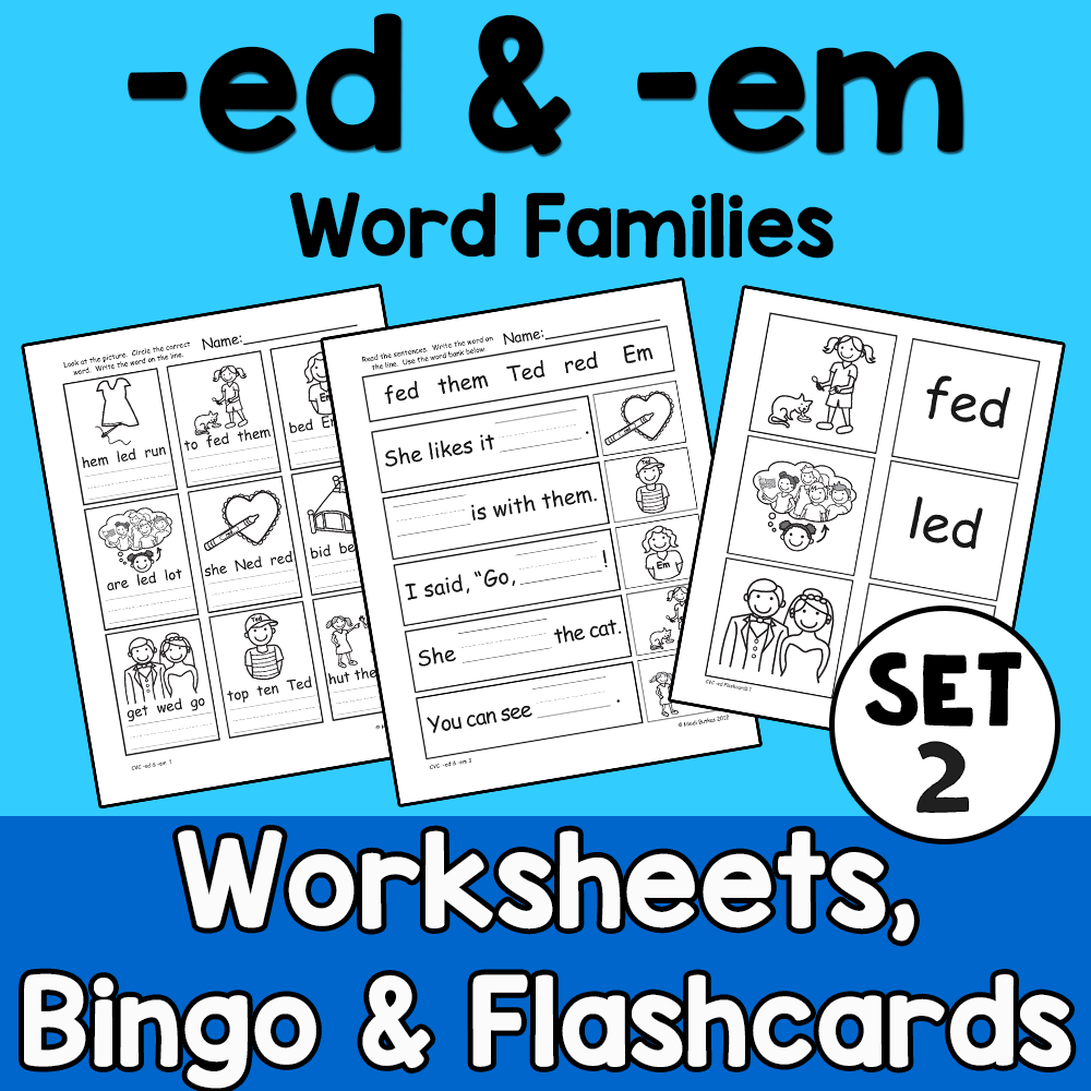 CVC Word Family Worksheets - Set 2