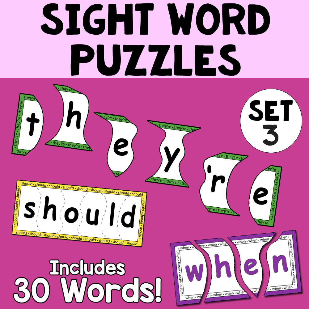 Sight Words 3 - Sight Word Puzzles