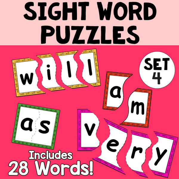 Sight Words 4 - Sight Word Puzzles