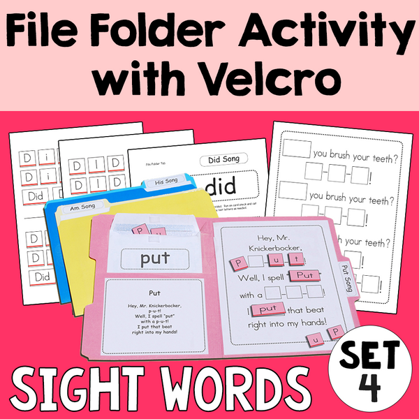 Sight Words 4 - Velcro Book Manipulative
