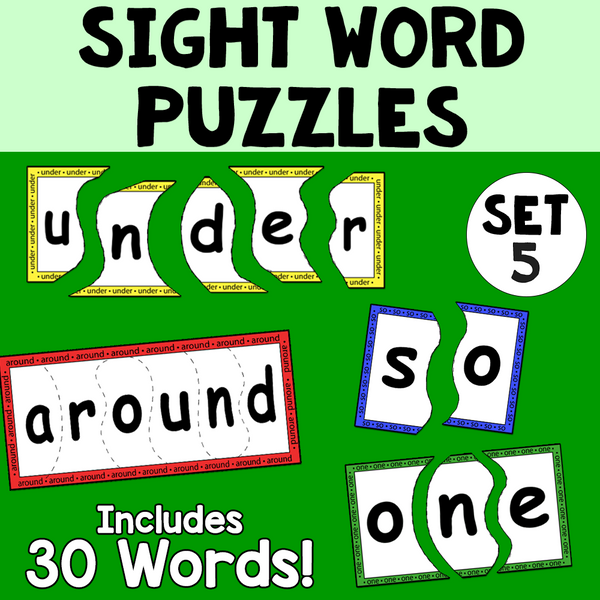 Sight Words 5 - Sight Word Puzzles