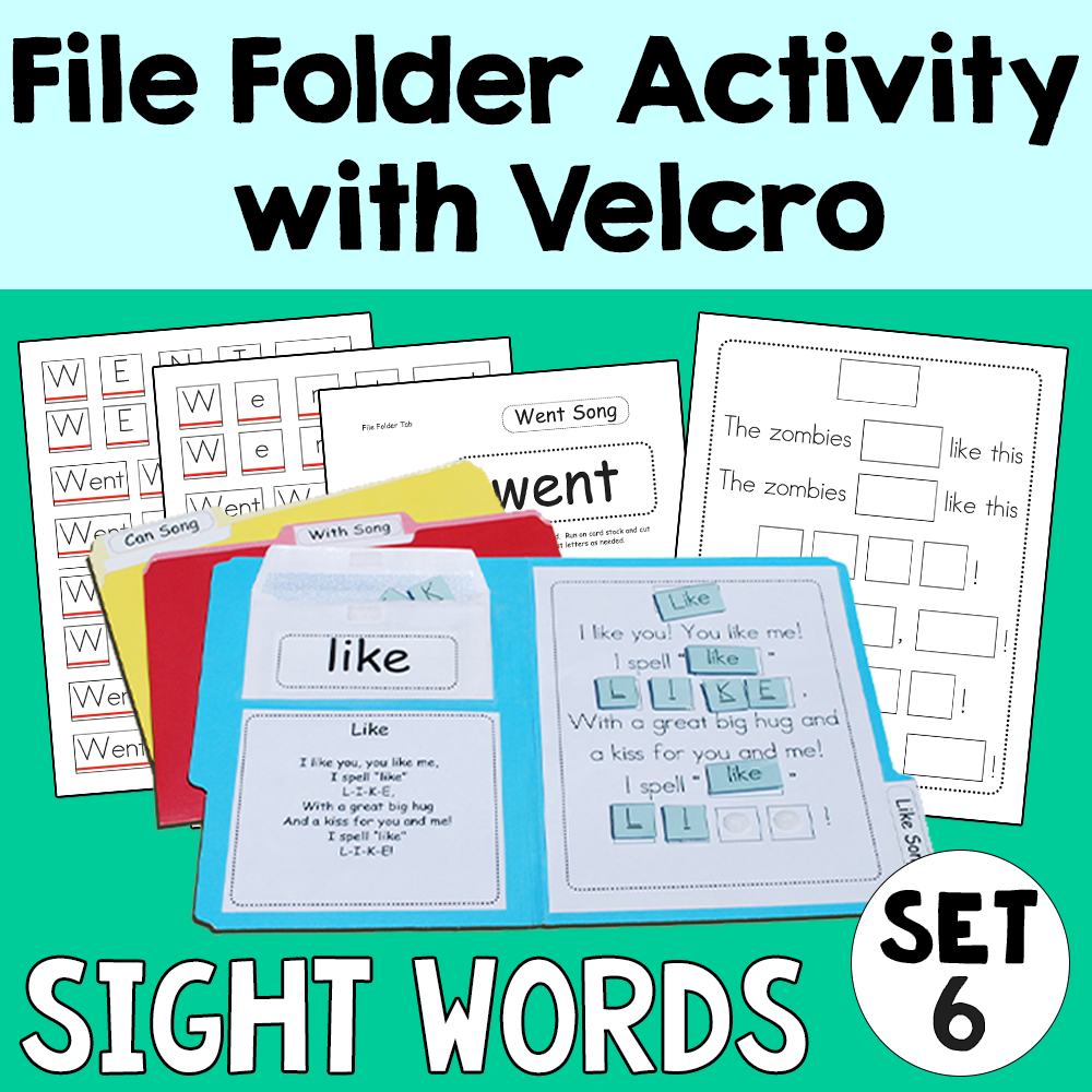 Sight Words 6 - Velcro Book Manipulative