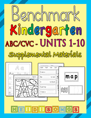 Benchmark Kindergarten ABC/CVC Supplemental Materials