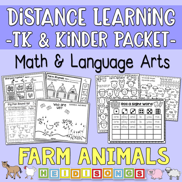 Distance Learning: Farm Animals