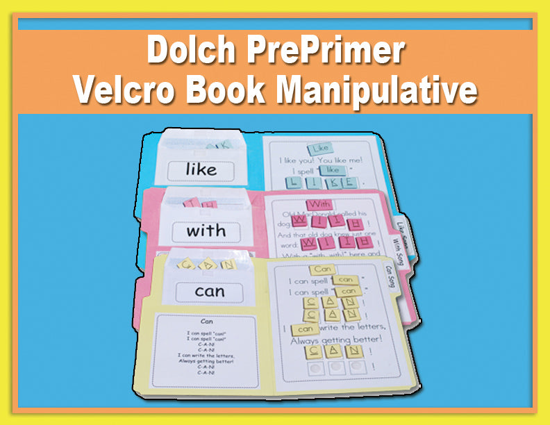 Dolch PrePrimer Velcro Book Manipulative