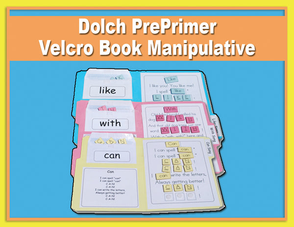 Dolch PrePrimer Velcro Book Manipulative