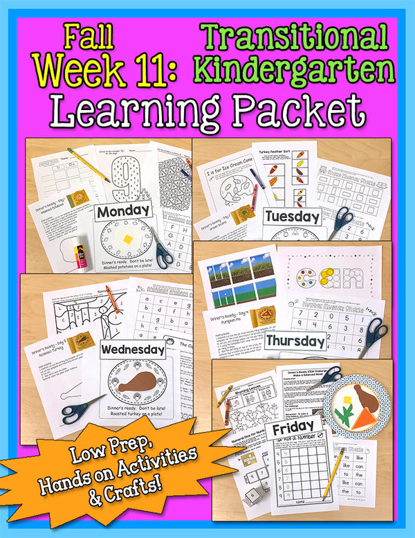 TK Weekly Lesson Plans: Fall - Week 11