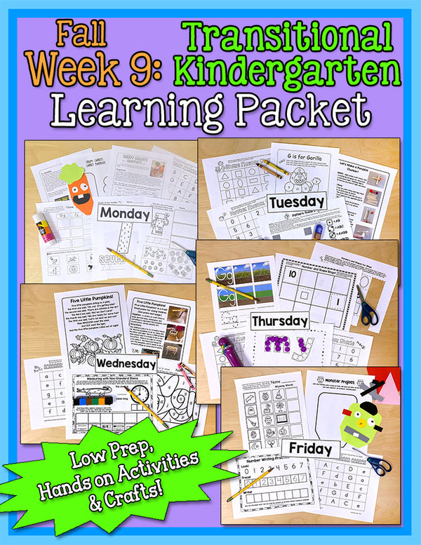 TK Weekly Lesson Plans: Fall - Week 9
