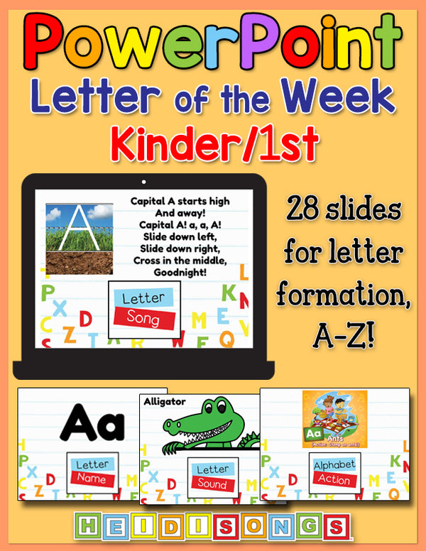 Letter of the Week K/1st Grade Focus Wall Set for PowerPoint