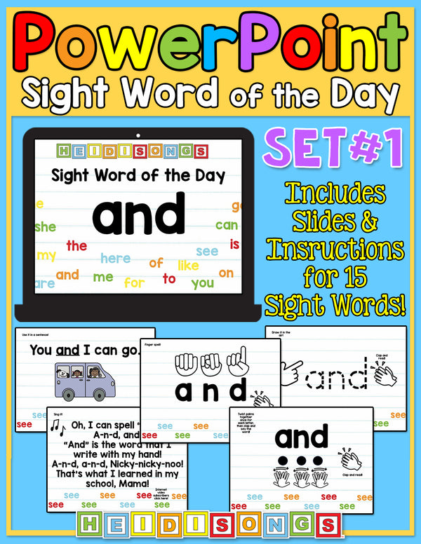 Sight Word of the Day For PowerPoint - Set 1