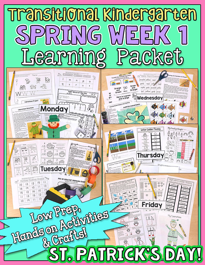 TK Weekly Learning Packet: Spring - Week 1