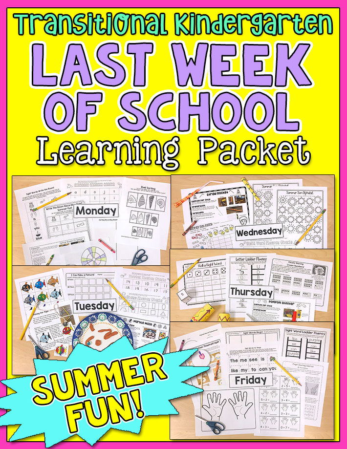 TK Weekly Learning Packet: Spring - Week 13