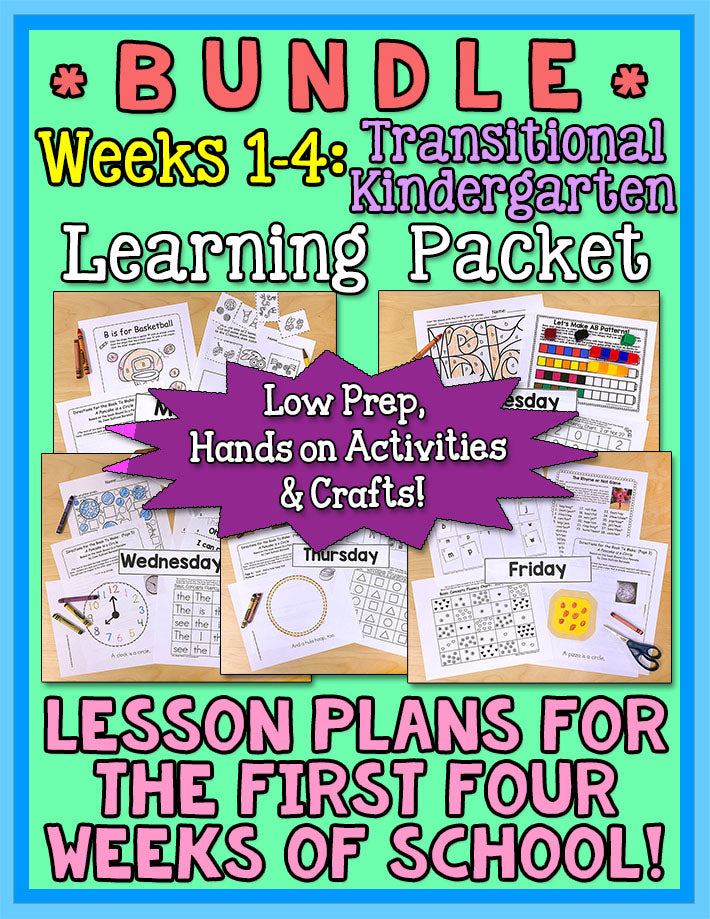 Weekly Learning Packets: Fall Bundle Weeks 1-4