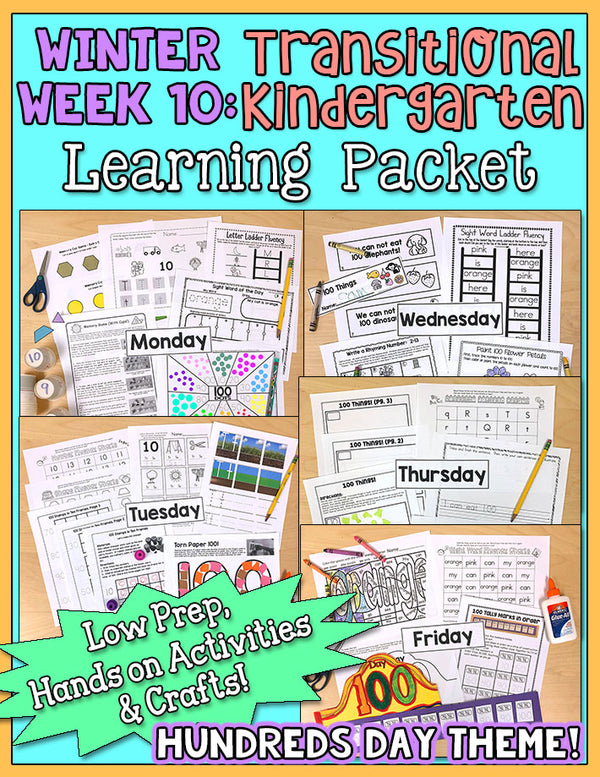 TK Weekly Learning Packet: Winter - Week 10