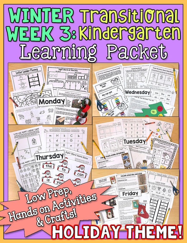 TK Weekly Learning Packet: Winter - Week 3